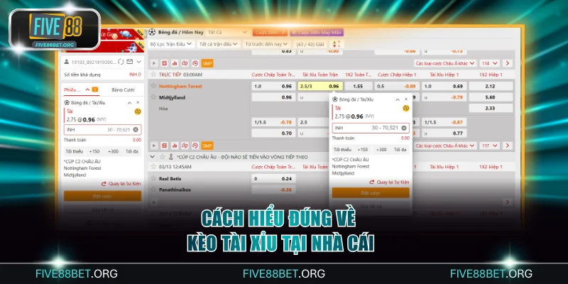 Cách hiểu đúng về kèo Tài Xỉu tại nhà cái