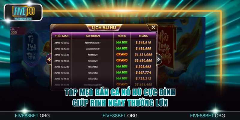 Mẹo Bắn Cá Nổ Hũ